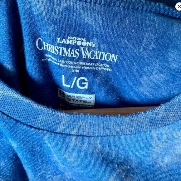 Custom Bleached National Lampoon's Christmas Vacation Men's Graphic T-Shirt - Picture 3 of 4